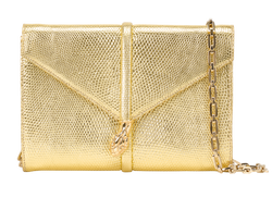 Snake Buckle Shoulder Bag, Leather, Gold, 005 7501 000926 2*